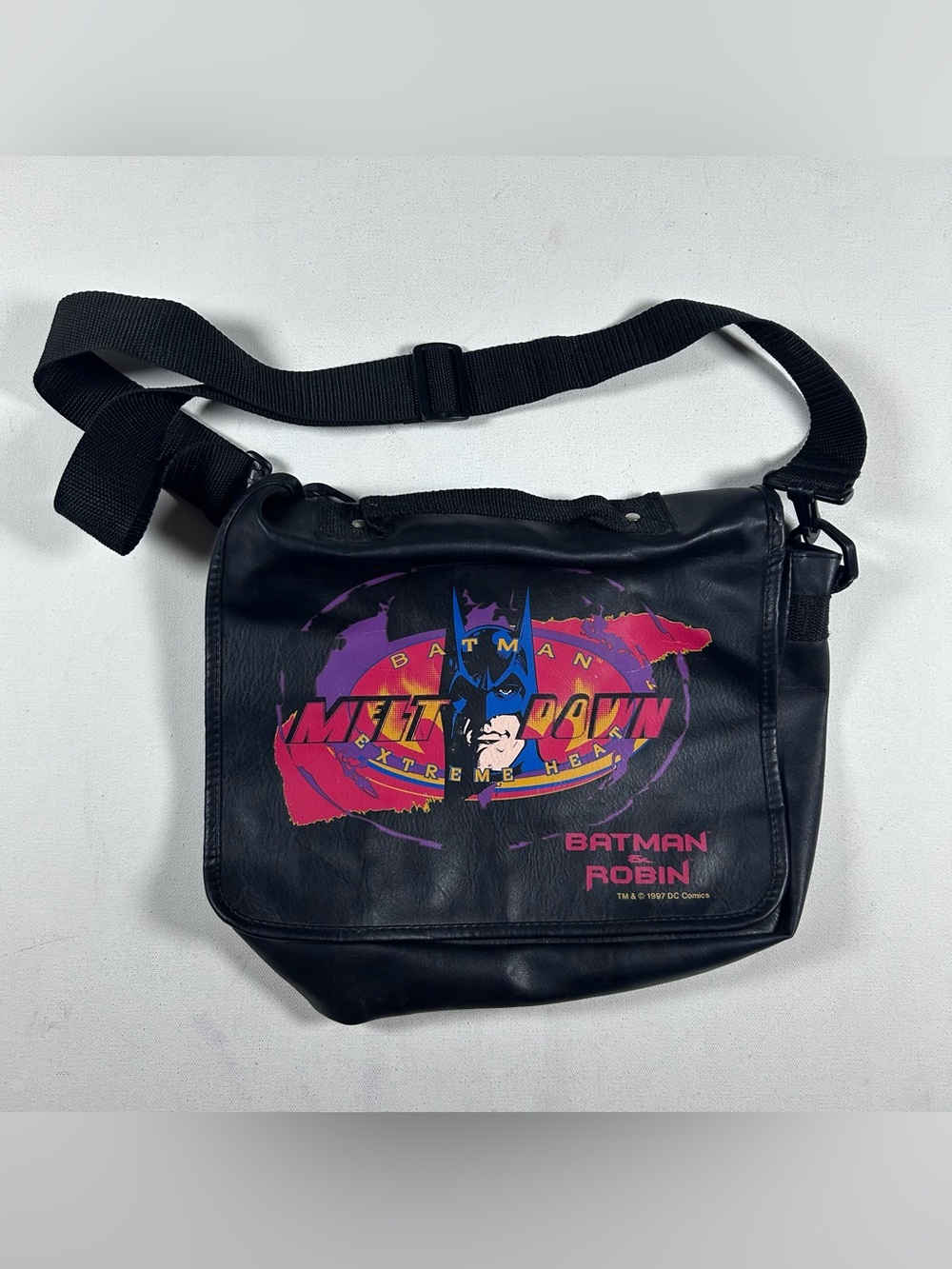 DC Comics Vintage Batman & Robin 1997 Melt Down Extreme Heat Crossbody Bag